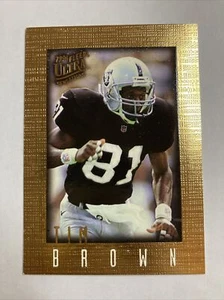 1996 Fleer Ultra Sensations - Gold Parallel - Tim Brown HOF Raiders NFL Card - Picture 1 of 3