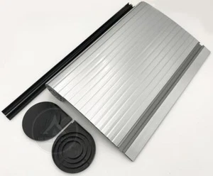 SILVER TAMBOUR ROLLER DOOR KIT ALUMINIUM EFFECT 650 x 350mm CAMPERVAN MOTORHOME - Picture 1 of 8