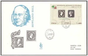 Fdc Venetia Club 1985 - Sir Rowland Hill Bustone Traveled - Picture 1 of 1