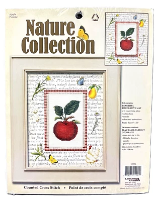 Kit de costura artes de lazer 18 unidades ponto cruz APPLE inclui tapete - Imagem 1 de 4