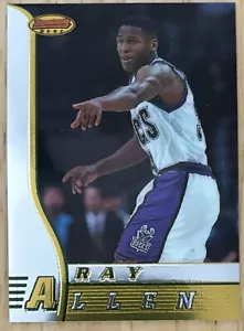 1996-97 Bowman's Best #R5 Ray Allen Rookie Card RC Bucks 2 - Picture 1 of 2