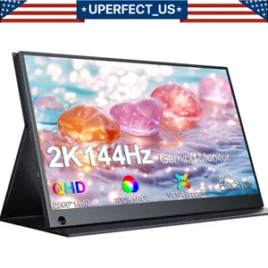 UPERFECT 2K 144Hz Portable Monitor 17.3" Inch 2560x1440P Portable Gaming Monitor - Picture 1 of 15
