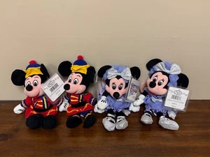 Vintage Disney Parks Mickey und Minnie Mouse Nussknacker Sitzsack Plüsch Posten Neu aus altem Lagerbestand - Bild 1 von 1