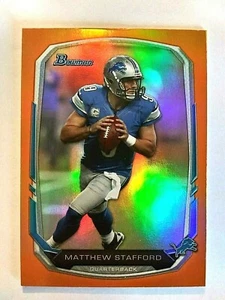 Bowman Matthew Stafford Rainbow Orange Foil #2 2013 4/50 - Imagen 1 de 2