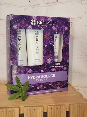 MATRIX BIOLAGE HYDRASOURCE SHAMPOO  & CONDITIONING BALM XMAS GIFT SETS FREE GIFT - Image 1 of 3