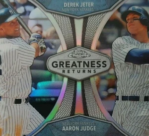 2019 Topps Chrome Greatness Returns #GRE-6 Aaron Judge / Derek Jeter Ungraded - Picture 1 of 5
