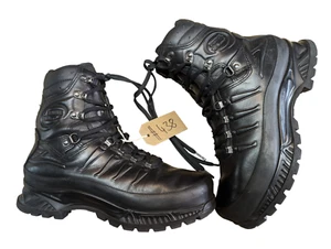 Meindl German Army SF Issue Black Leather GoreTex Combat Boots Size 9 UK #438 - Picture 1 of 5