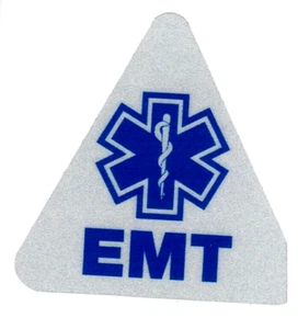 STAR OF LIFE EMT Highly Reflective EMERGENCY MEDICAL TECHNICIAN HELMET DECAL - Picture 1 of 1