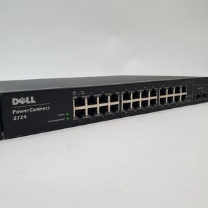 DELL PowerConnect 2724 24 Port Gigabit Managed Switch 2724-R5 Tested Power On - Picture 1 of 16