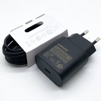 CARICABATTERIE per SAMSUNG 25W +Cavo Usb type C / type C 1Metro FAST CHARGE - Image 1 of 4