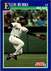 1991 Score Ellis Burks Boston Red Sox #8