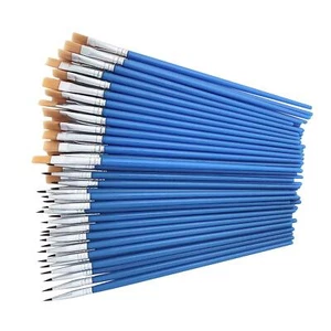 100Pack Blue Paint Brushes Sets Nylon Hair Tip Small Acrylic Kids Artist Pain... - Picture 1 of 9