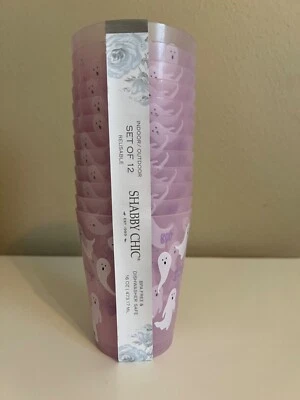 Shabby Chic HALLOWEEN Ghost Tumblers Set of 12 NEW - Image 1 of 3