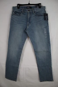 GAP DENIM Men's Straight Cotton Gap Flex Blue Jeans size 33 x 32 New - Picture 1 of 3