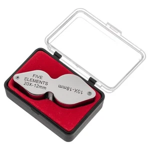 10x 18mm + 20x 12mm Eye Glass Loupe W/ Case Eyeglass Magnifier Magnifying Lens - Bild 1 von 5