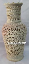 Marble Handmade Design Flower Vase for Home Lattice Work Halloween Decor H4175