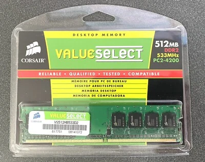 Memory stick - 512MB - DDR2, 533MHz, PC2-4200 Corsair unopened NEW - Image 1 of 2