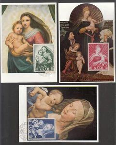 SAAR 1954: 3 hermosas tarjetas máximas - Madonna y niño - Imagen 1 de 1