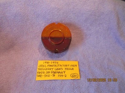 OPEL MANTA 1970-1975 LENTE DE LUZ TRASERA HELLA DE FÁBRICA SAE-STI-70 ENVÍO GRATUITO Foto 1 de 4