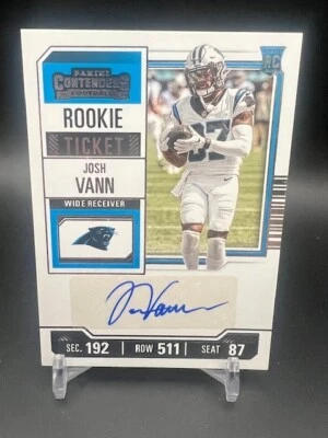 2023 Panini Contenders #167 Josh Vann - RC Auto - Image 1 of 2