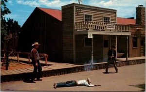c1960s Oklahoma City OKC Postcard FRONTIER CITY U.S.A. Gunfight Scene - Route 66 - Picture 1 of 2