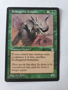 MTG Magic The Gathering Card Endangered Armodon Summon Elephant Green Stronghold - Picture 1 of 2