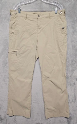 Eddie Bauer Sport Pants Womens Sz 14 Beige Hiking Cargo Outdoor Athleisure - Image 1 of 4