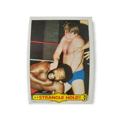 1985 Topps WWF Pro Wrestling Stars Card #40 Strangle Hold! Ringside Action - Image 1 of 2