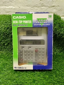 Desktop Calculator Printer Casio HR-150LCGY-W Big Display 10 Digits 2-Color - Picture 1 of 6
