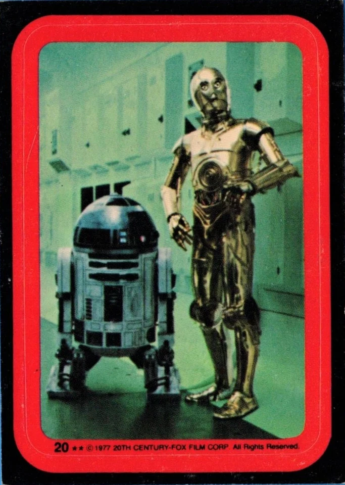 1977 ToppsR2D2 / C-3PO  Star Wars Series 2 Sticker #20      exc condition - Image 1 of 1
