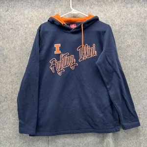 Illinois Fighting Illini Sweater Men Medium Jacket Blue Hoodie Pullover NCCA - Picture 1 of 12