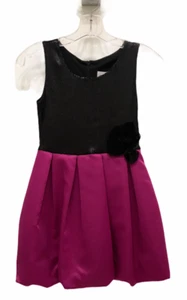 Girl's Size 10 Zoe Sequin Bubble Pink Black Party Dress - Picture 1 of 2