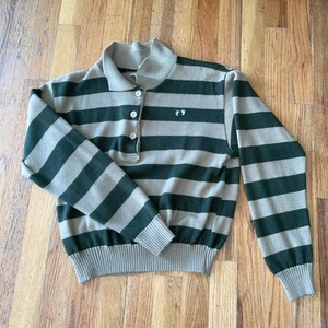 Vintage 60s Early Hang Ten Striped Lightweight Sweater Large Skater Surf USA - Picture 1 of 24