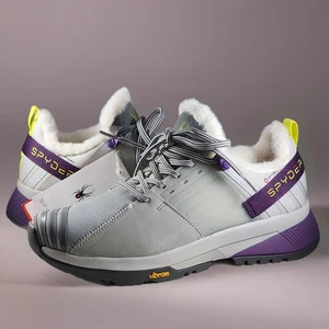 Womens Shoes Spyder Shasta Winter Hiking Sneaker Size 9 Grey Faux Fur Low Top - Picture 1 of 6