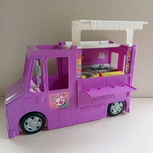 Barbie Fresh N Fun Food Truck Playset, Catering Van, Not Complete, Parts Missing - Picture 1 of 23