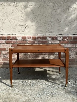 Carro de bar danés vintage de teca de los años 70 carro de licor carro de Brouer Mobilfabrik Foto 1 de 4