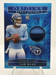 2025 Panini Origins Cam Ward Rookie Patches /25 Titans 2 Color Patch -C - Picture 1 of 2