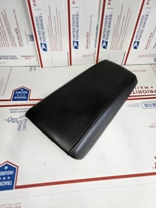 2011 - 2014 Ford Edge Center Arm Rest Lid Cover Black Leather Red Stitch OEM - Picture 1 of 10