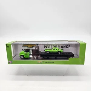 UH M2 MACHINES AUTO HAULER 68 CHEVY C60 TRUCK & 72 CAMARO GREEN BLACK **READ DES - Picture 1 of 10