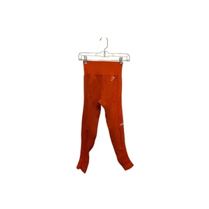 Gymshark Seamless Flawless Knit Leggings Burnt Orange XS Pilates Cardio Gymcore - Picture 1 of 4