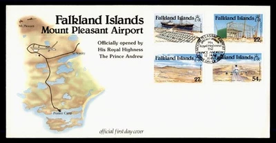 DR WHO 1985 FALKLAND ISLANDS FDC MT PLEASANT AIRPORT CACHET COMBO M61458 - Image 1 of 2