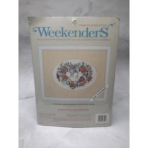 JCA Weekenders Counted Cross Stitch Kit Heartfelt Blossoms 03522 - Picture 1 of 6