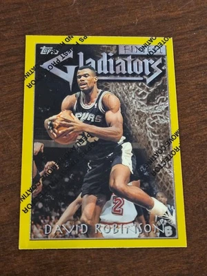 1996 年 97 托普斯 最佳角斗士 带涂层 罕见 David Robinson — 第 1/2 张图片