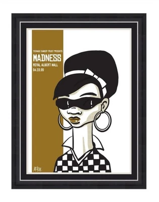 Madness SIGNED Gig Artwork Poster #75/100 Handmade Wooden Display &COA Autograph - Image 1 of 4