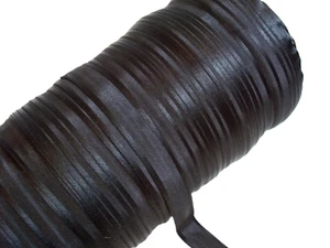 Black Double-Face Woven Ribbon 5/8 inch wide x 10 yards Satin Edge B55 - Picture 1 of 3