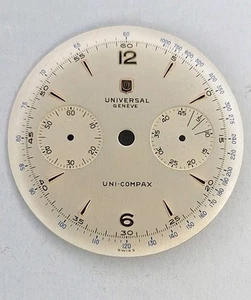 Universal Genève Uni-Compax Rare Original Vintage Dial Good condition UG 287 NOS - Picture 1 of 7
