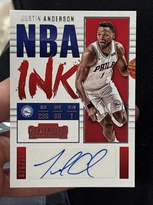 Tarjeta automática Justin Anderson 2017-18 Panini Contenders tinta NBA #NI-JAN/199 Foto 1 de 2