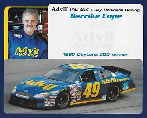 2004 DERRIKE COPE "ADVIL LIQUI-GELS (BLUE SUIT)" #49 NASCAR BUSCH POSTCARD - Picture 1 of 1