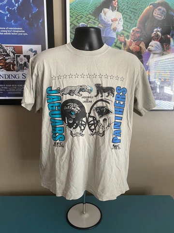 Rare Vintage Jaguars Panthers NFL Misprint Shirt (medium?) Super Bowl XXXVIII Cover