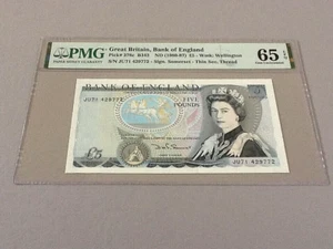 Great Britain 5 Pounds P-378c ND(1980-87)  PMG 65 EPQ - Picture 1 of 4